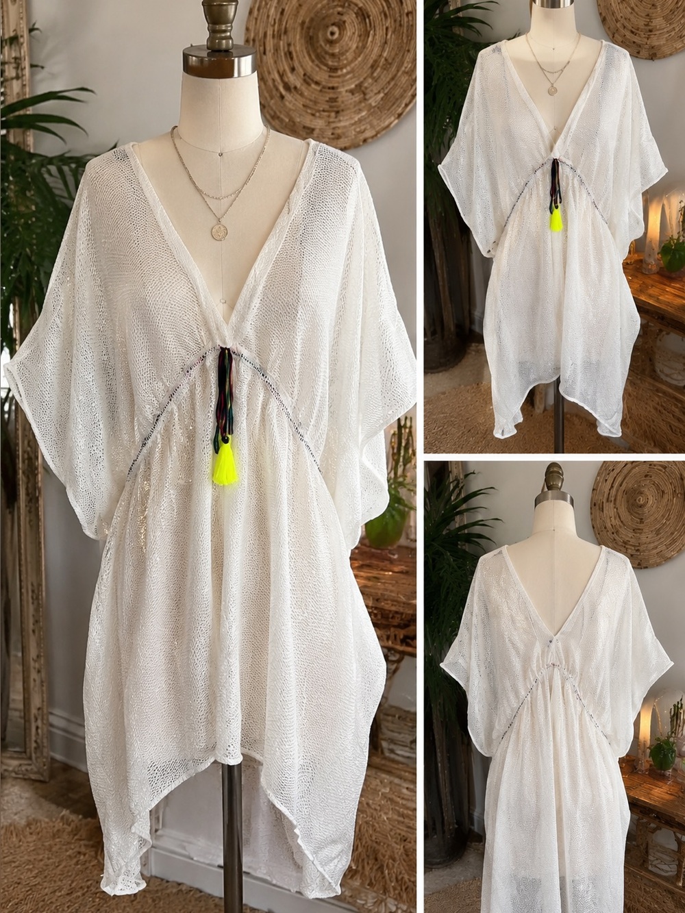 VMT  Mesh Cover Up Women’s XS/S White Resort Beach